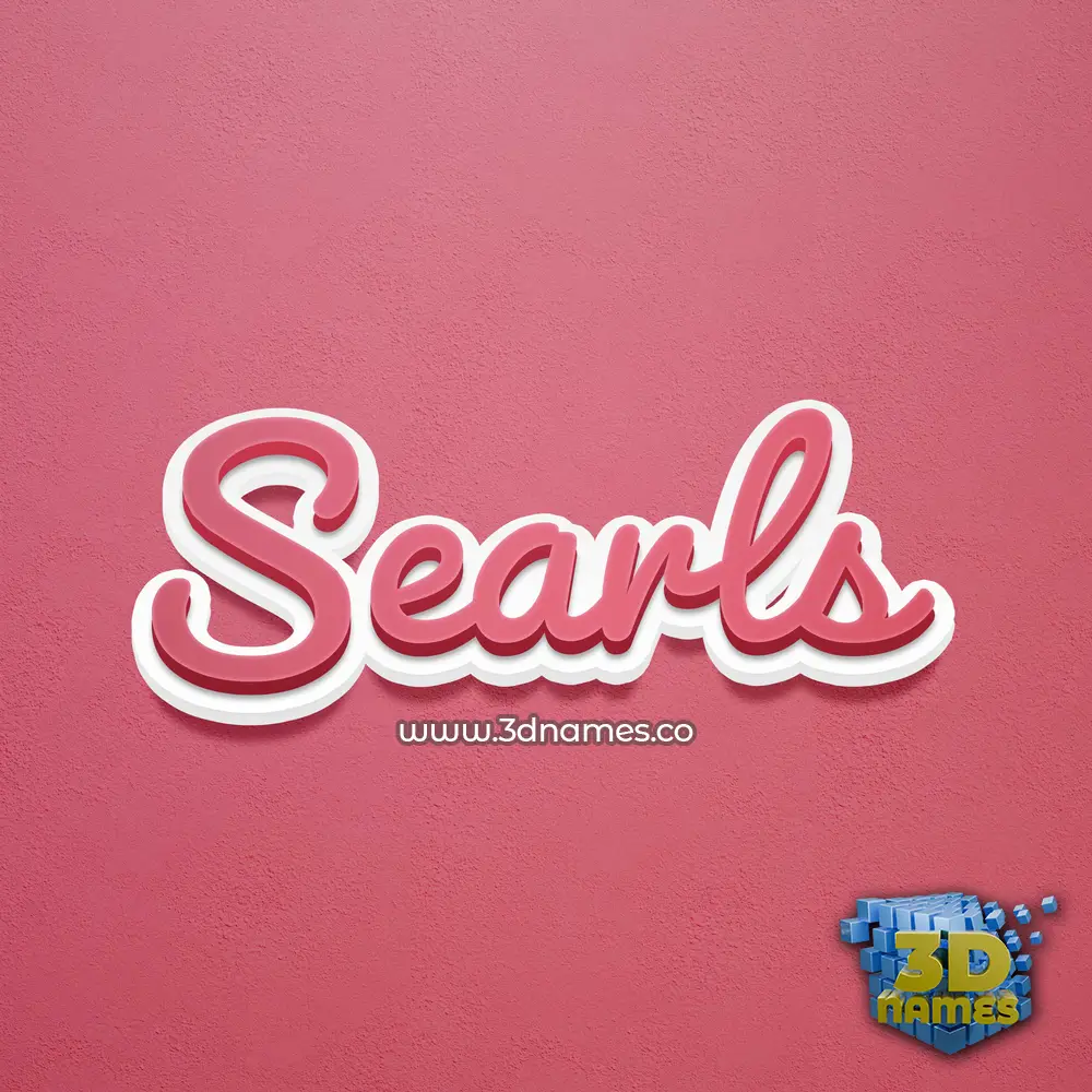 searls in Red Scribble style - 3D name wallpaper