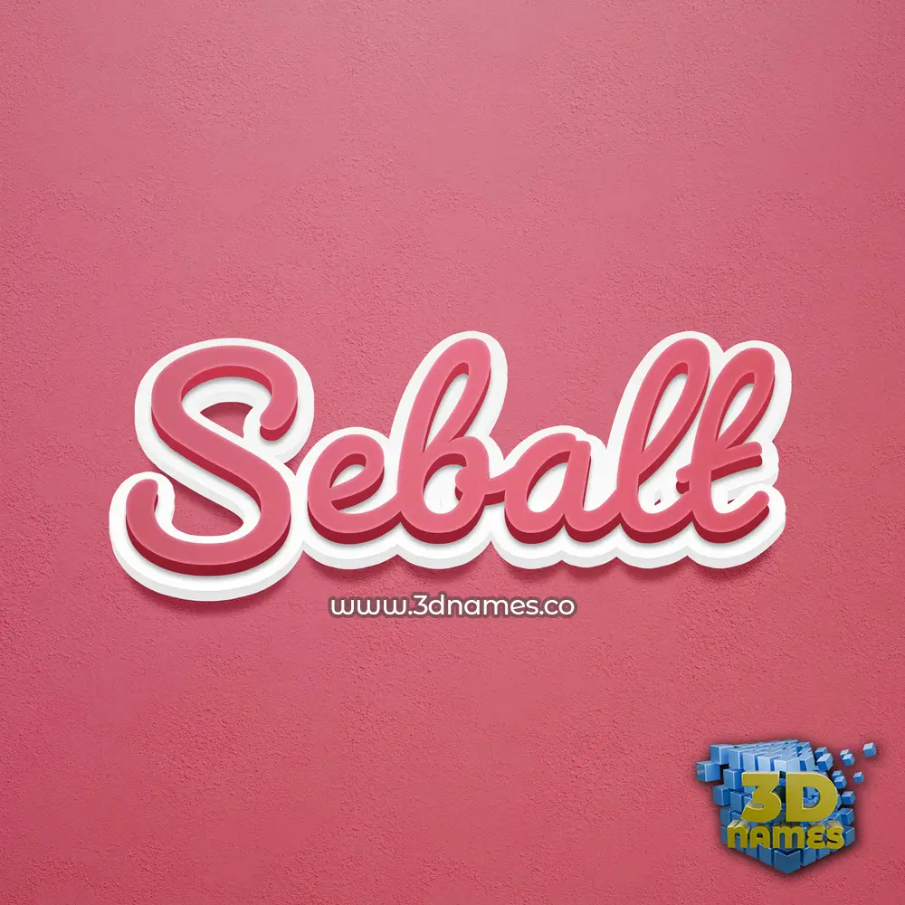 sebalt in Red Scribble style - 3D name wallpaper
