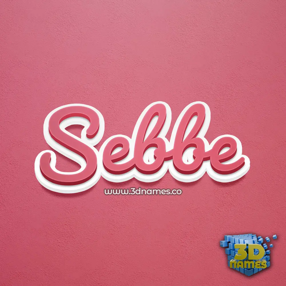 sebbe in Red Scribble style - 3D name wallpaper
