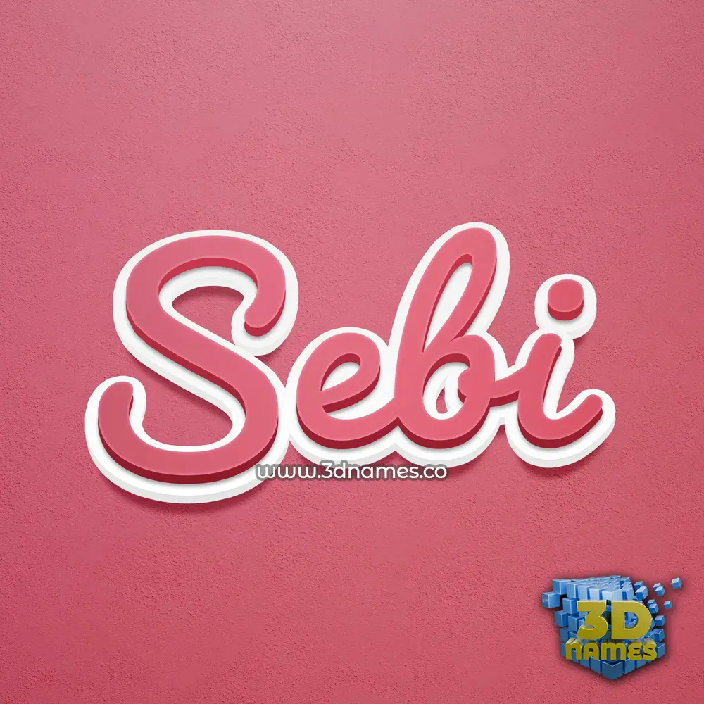 sebi in Red Scribble style - 3D name wallpaper