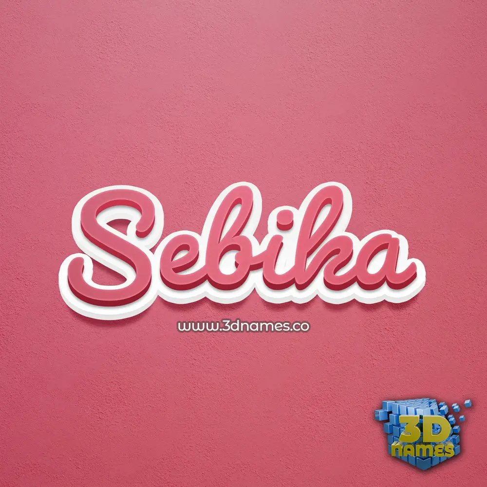 sebika in Red Scribble style - 3D name wallpaper