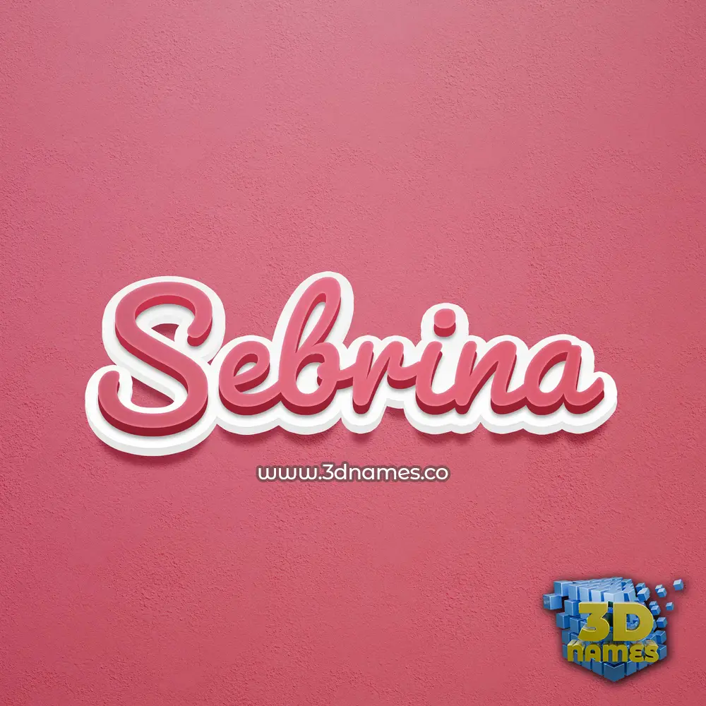 sebrina in Red Scribble style - 3D name wallpaper
