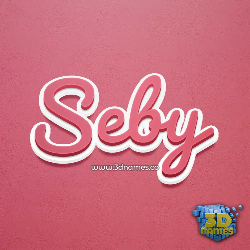 seby in Red Scribble style - 3D name wallpaper