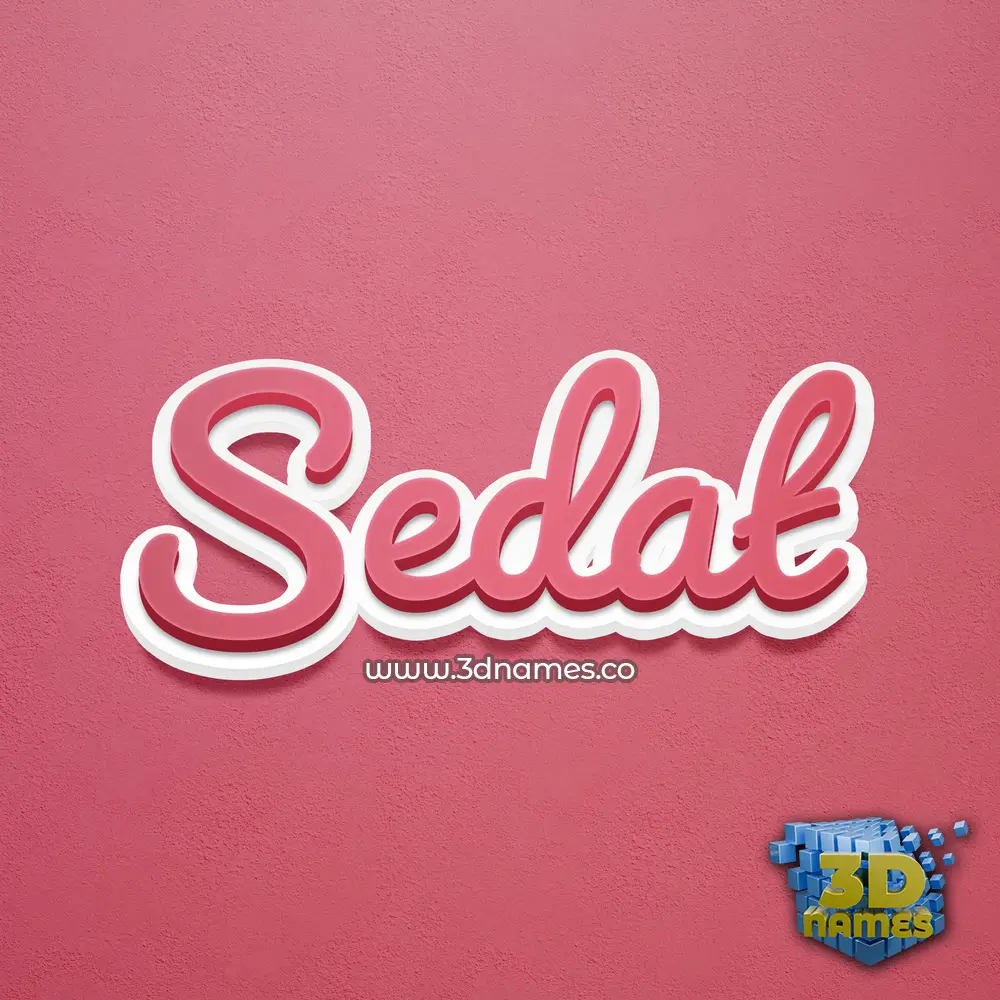 sedat in Red Scribble style - 3D name wallpaper