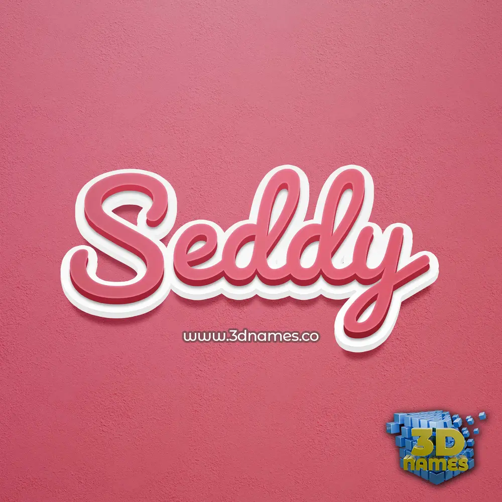 seddy in Red Scribble style - 3D name wallpaper