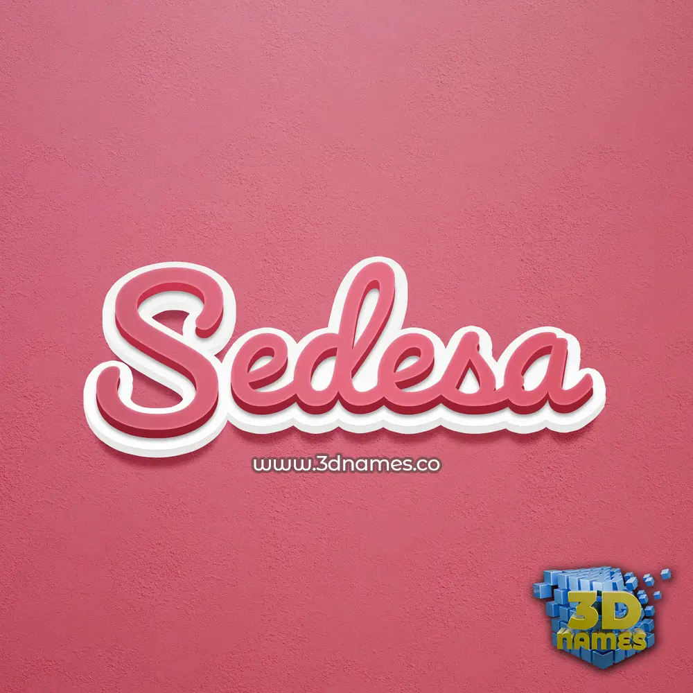 sedesa in Red Scribble style - 3D name wallpaper