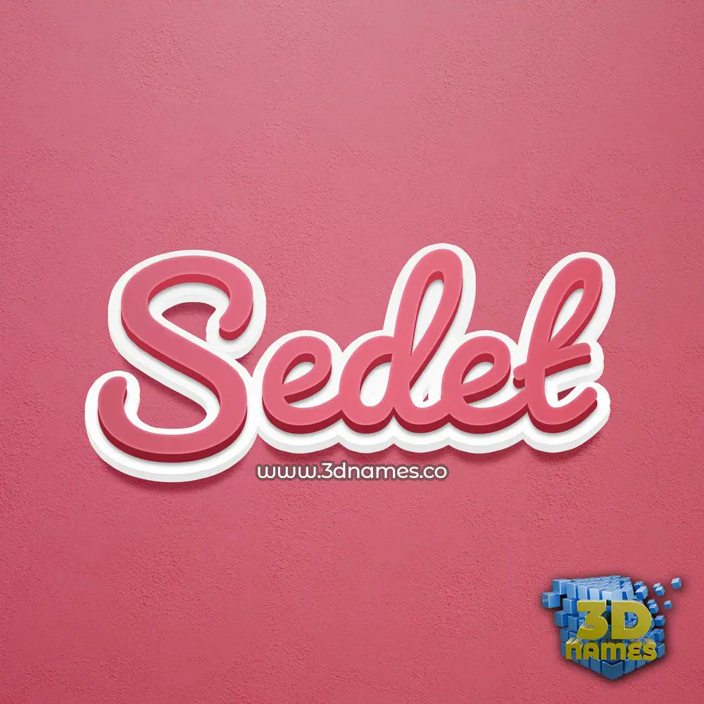 sedet in Red Scribble style - 3D name wallpaper