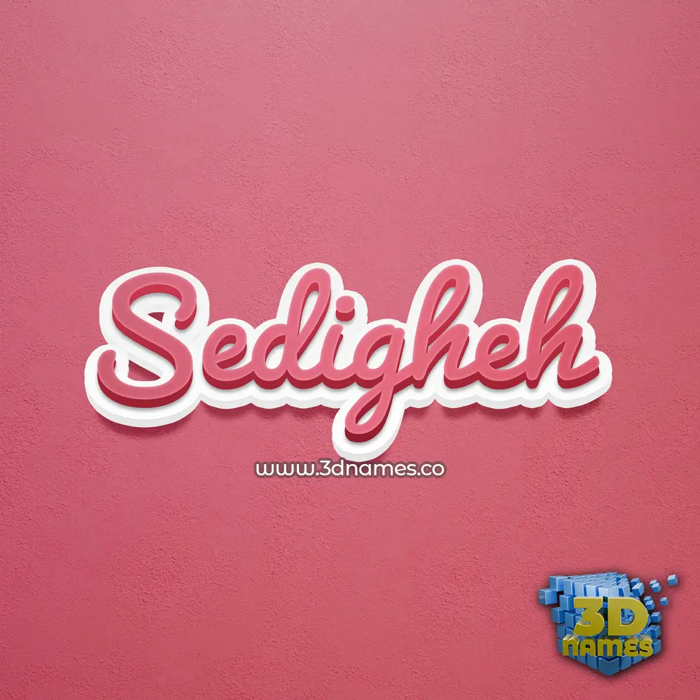 sedigheh in Red Scribble style - 3D name wallpaper