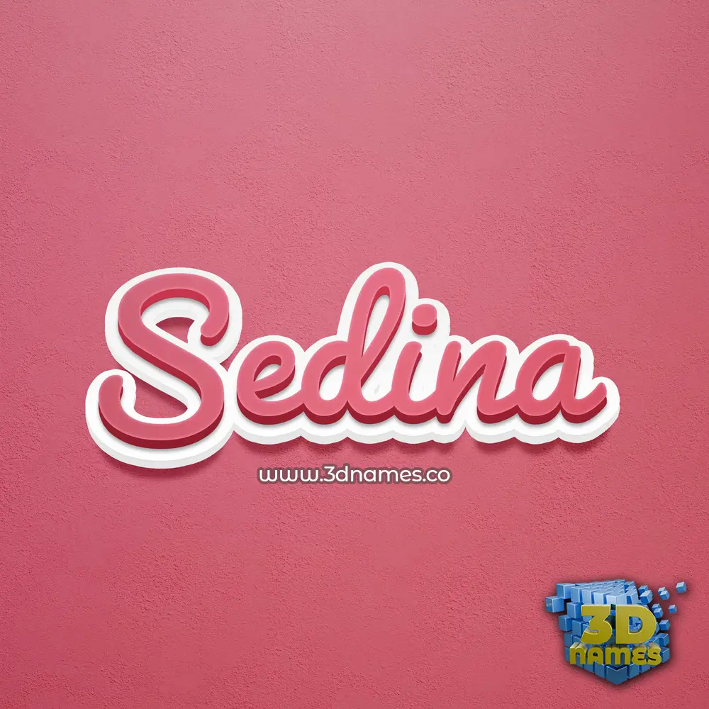 sedina in Red Scribble style - 3D name wallpaper