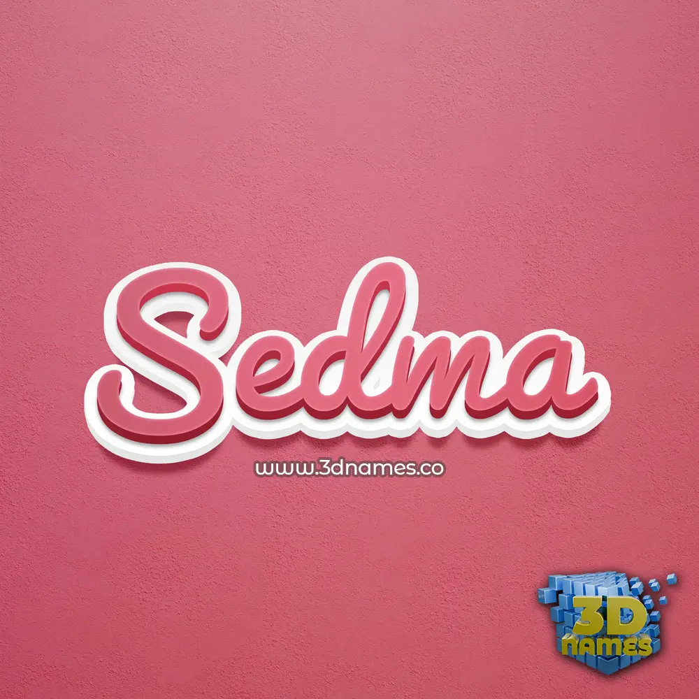 sedma in Red Scribble style - 3D name wallpaper