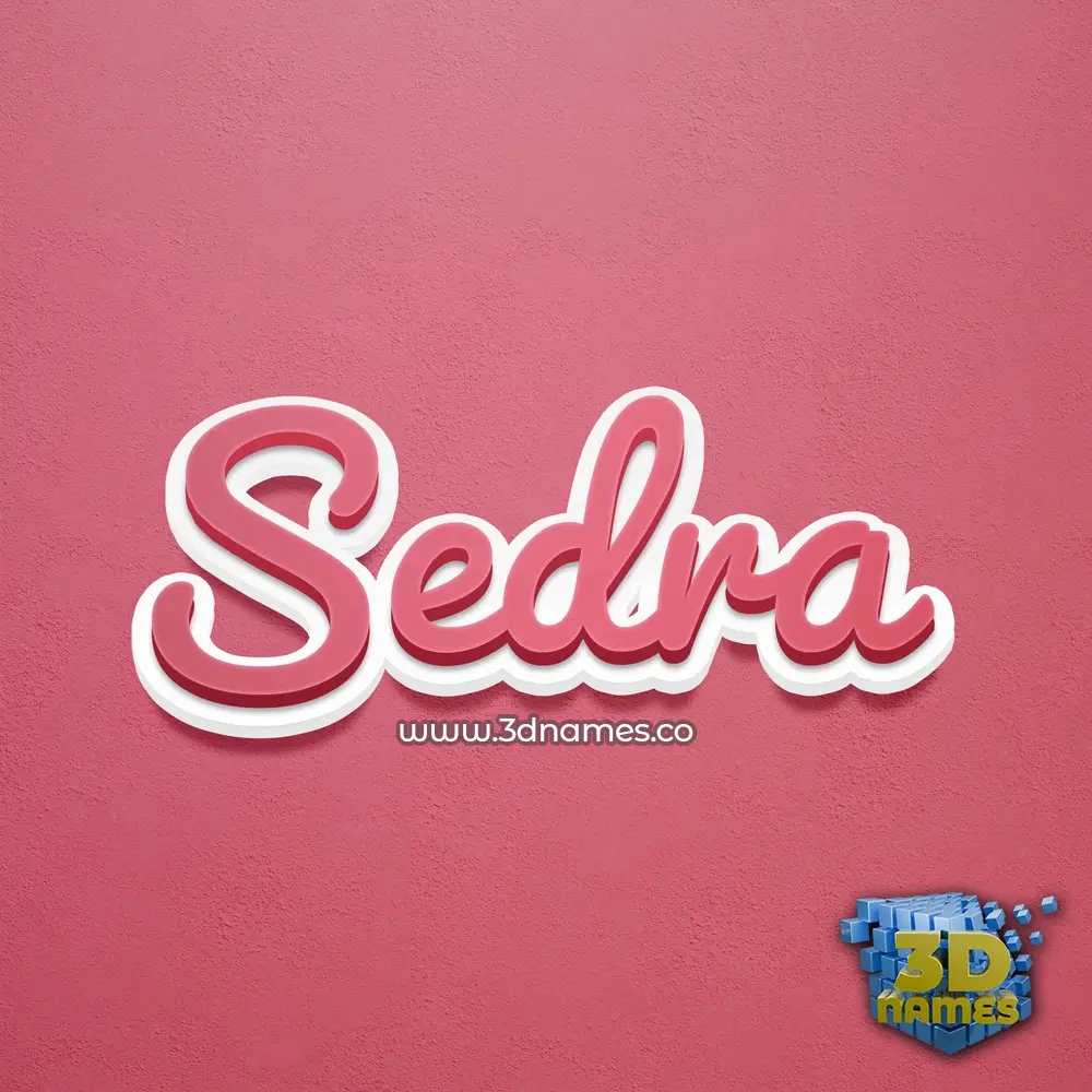 sedra in Red Scribble style - 3D name wallpaper