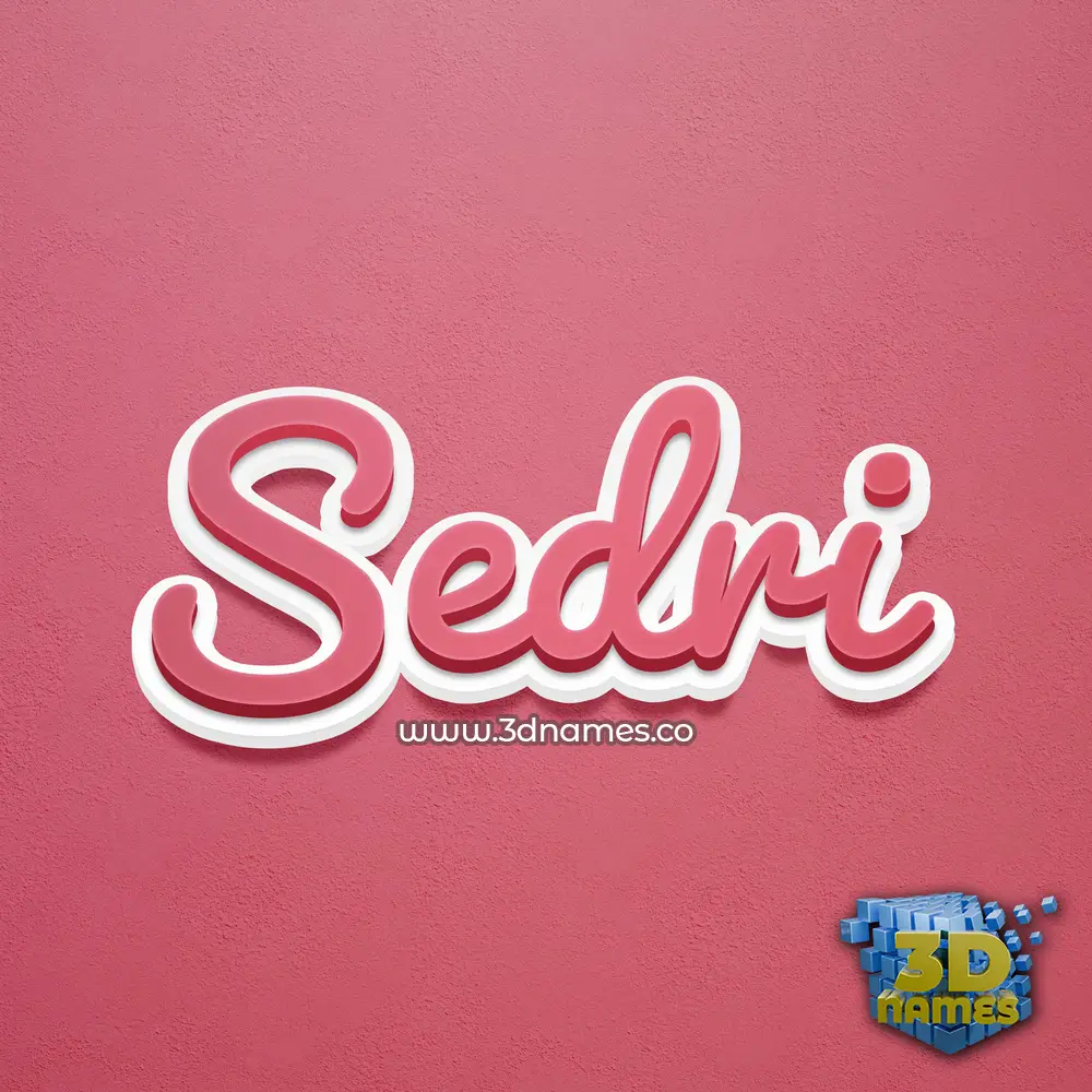 sedri in Red Scribble style - 3D name wallpaper