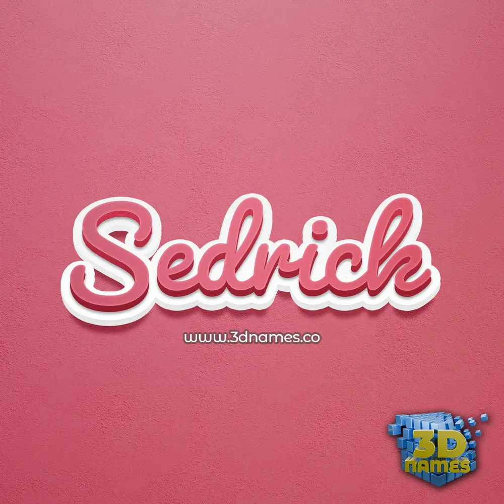 sedrick in Red Scribble style - 3D name wallpaper