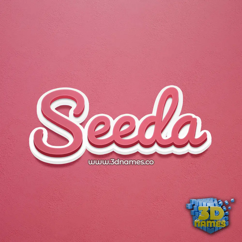 seeda in Red Scribble style - 3D name wallpaper