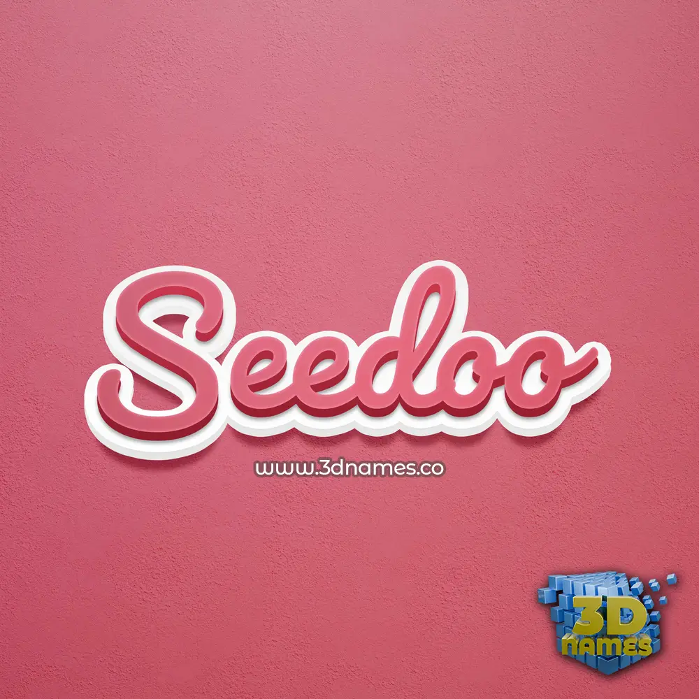 seedoo in Red Scribble style - 3D name wallpaper