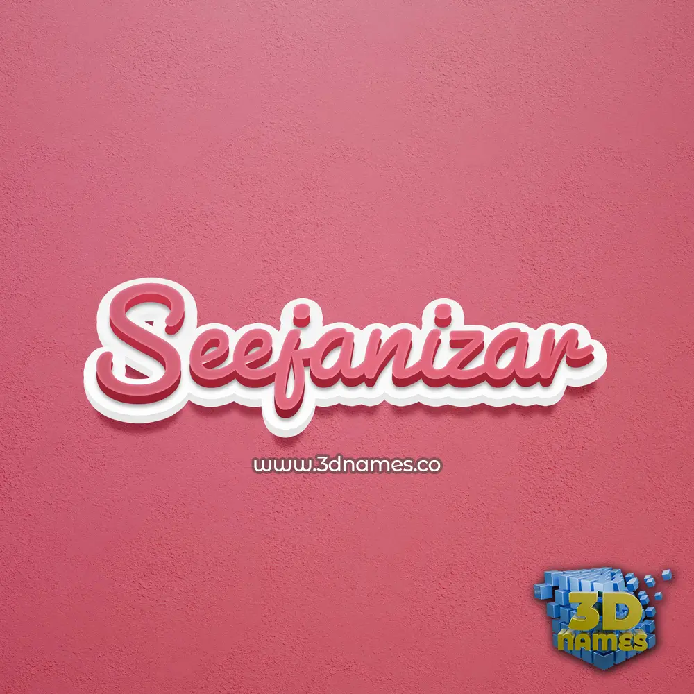 seejanizar in Red Scribble style - 3D name wallpaper
