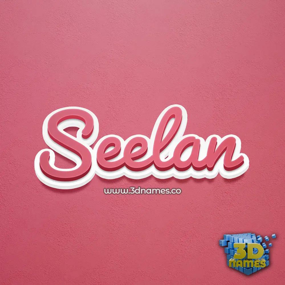 seelan in Red Scribble style - 3D name wallpaper