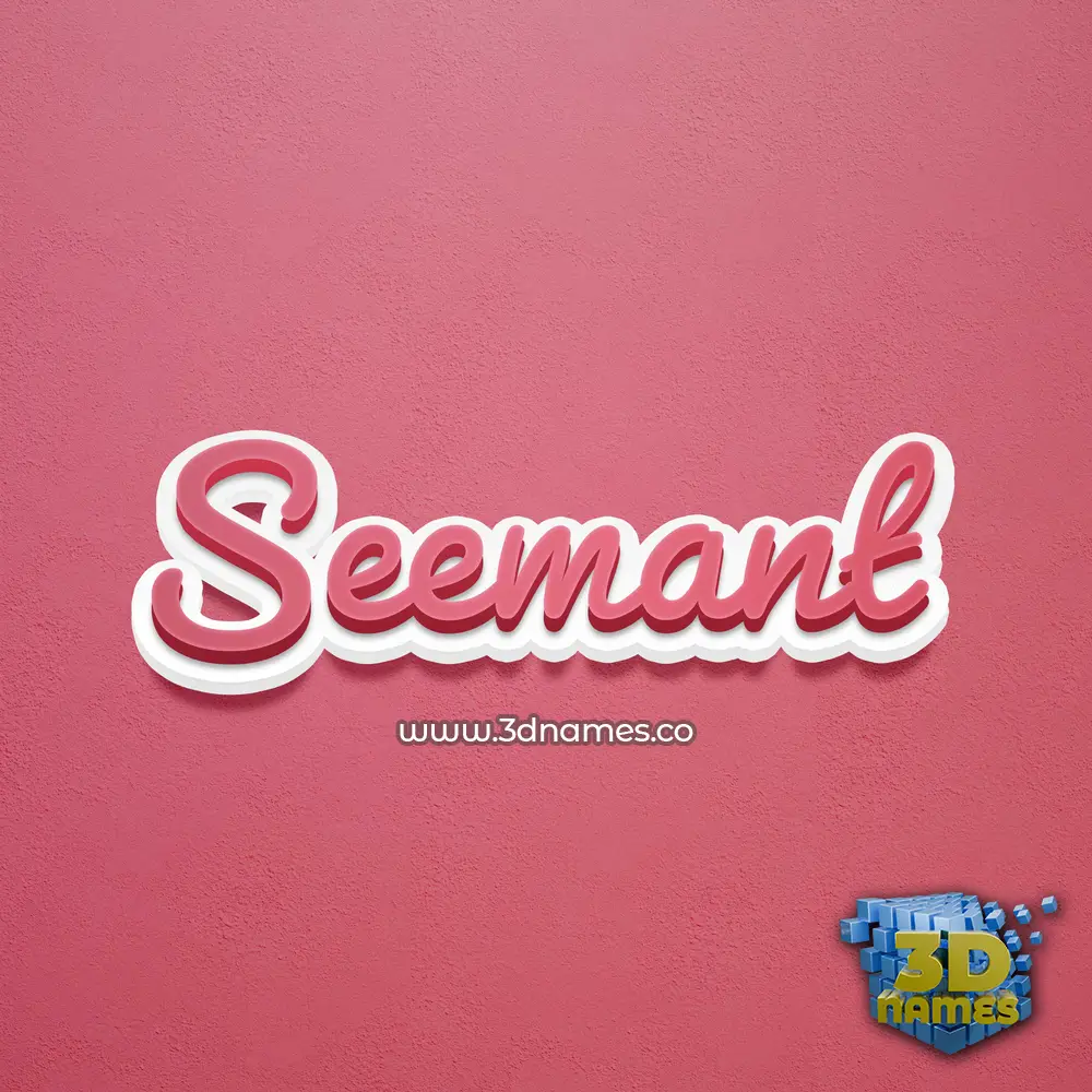 seemant in Red Scribble style - 3D name wallpaper