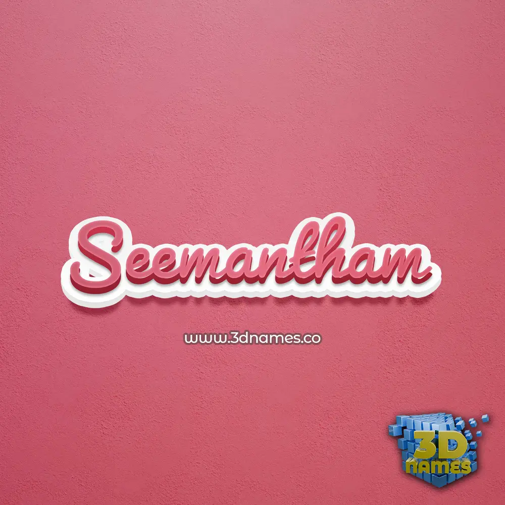 seemantham in Red Scribble style - 3D name wallpaper
