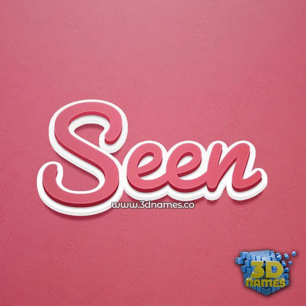 seen in Red Scribble style - 3D name wallpaper