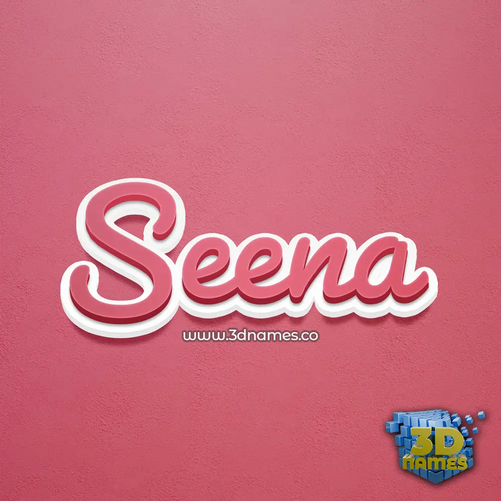seena in Red Scribble style - 3D name wallpaper