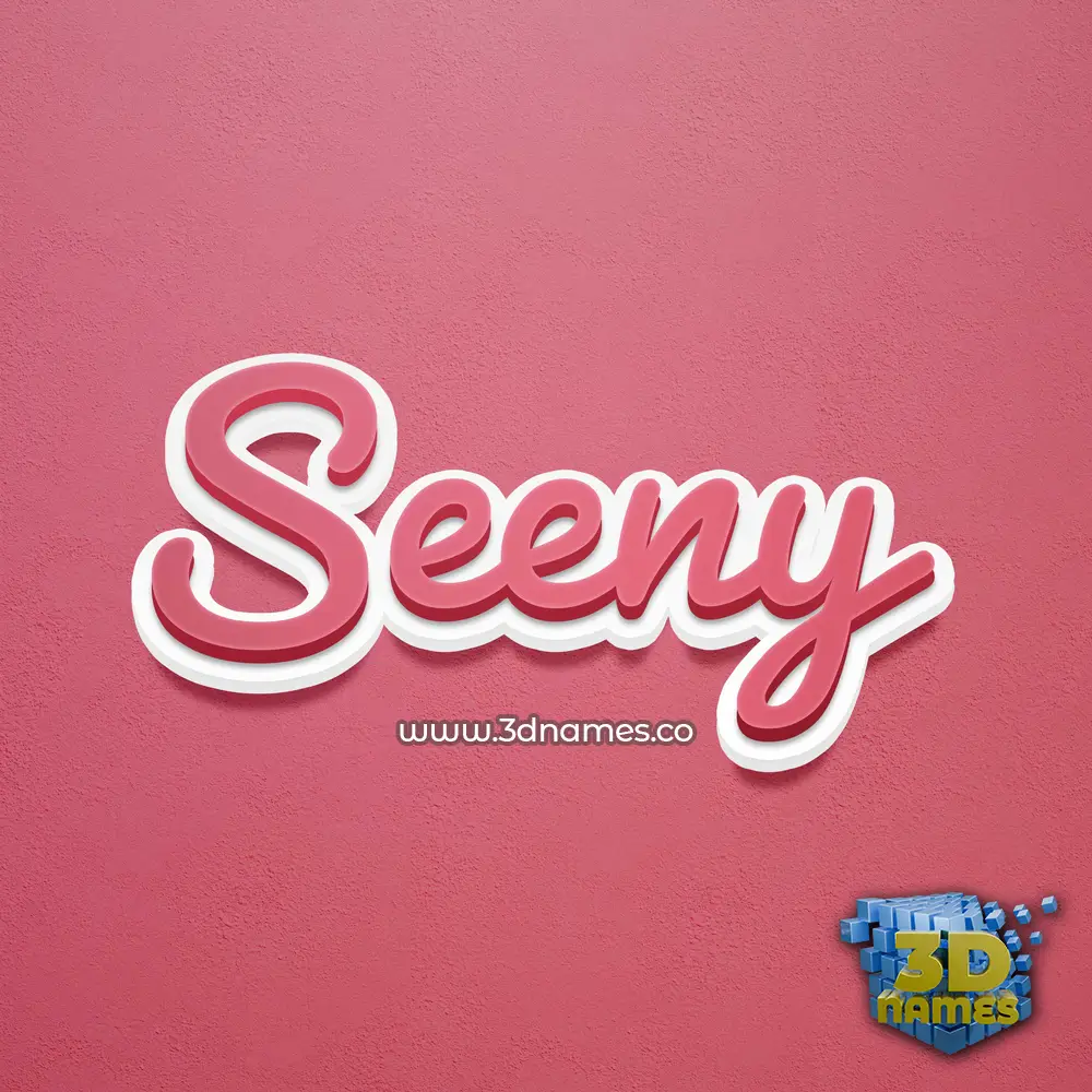 seeny in Red Scribble style - 3D name wallpaper