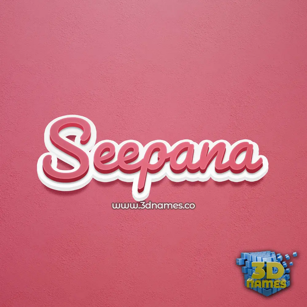 seepana in Red Scribble style - 3D name wallpaper