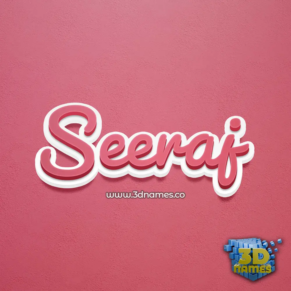 seeraj in Red Scribble style - 3D name wallpaper