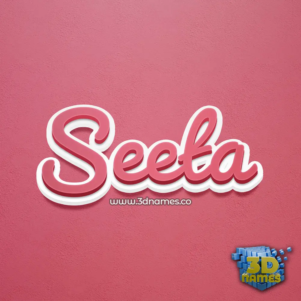 seeta in Red Scribble style - 3D name wallpaper