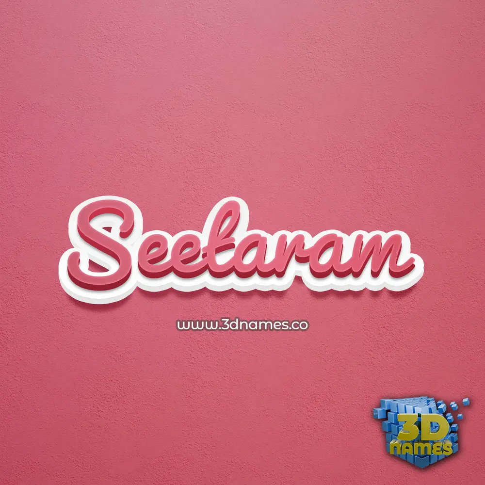 seetaram in Red Scribble style - 3D name wallpaper