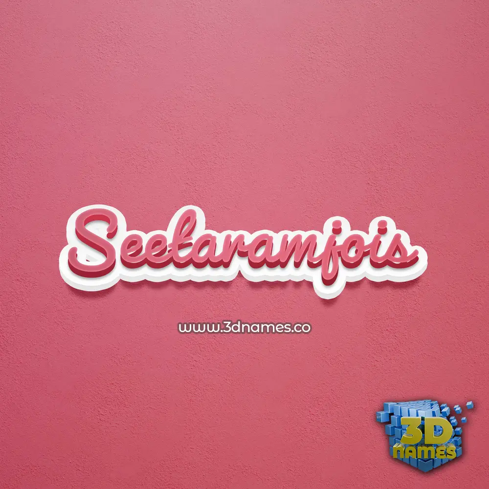 seetaramjois in Red Scribble style - 3D name wallpaper