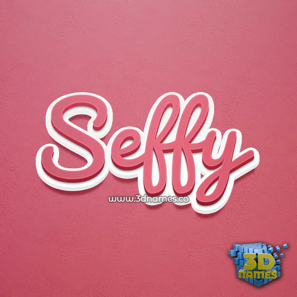 seffy in Red Scribble style - 3D name wallpaper