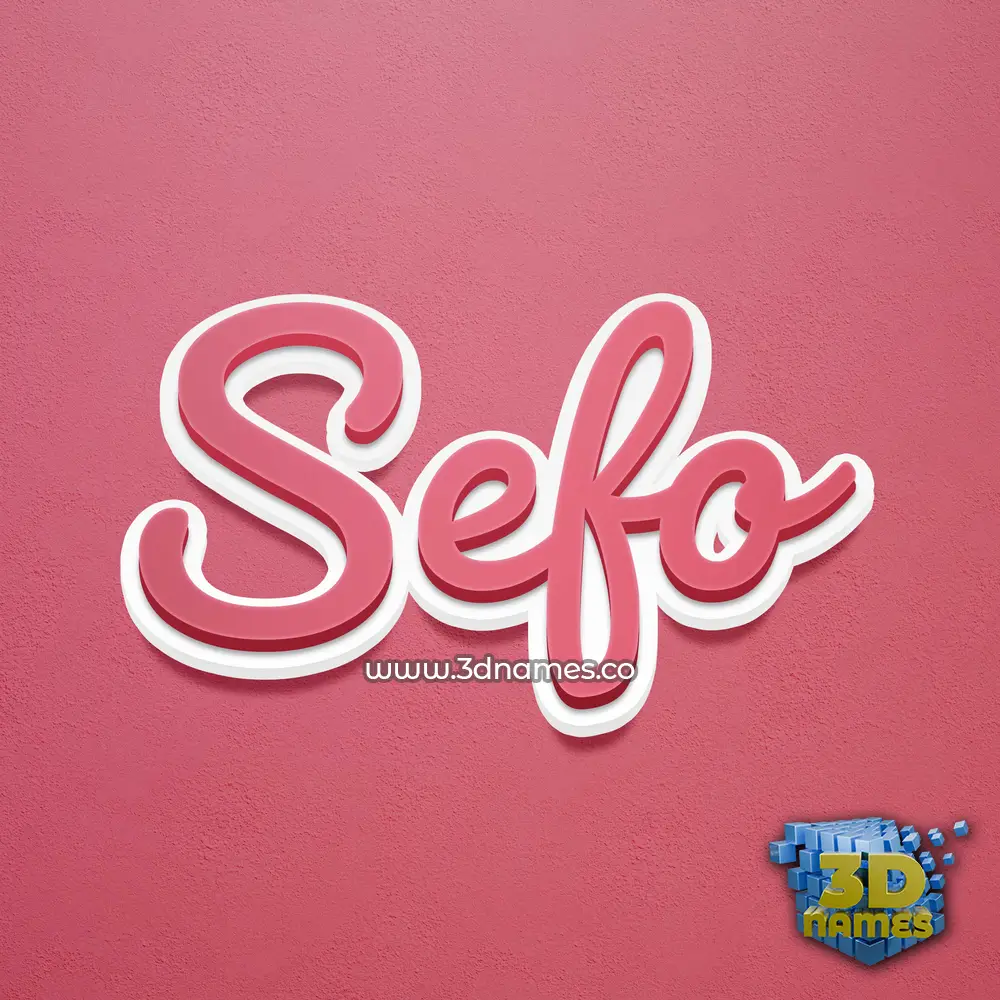 sefo in Red Scribble style - 3D name wallpaper