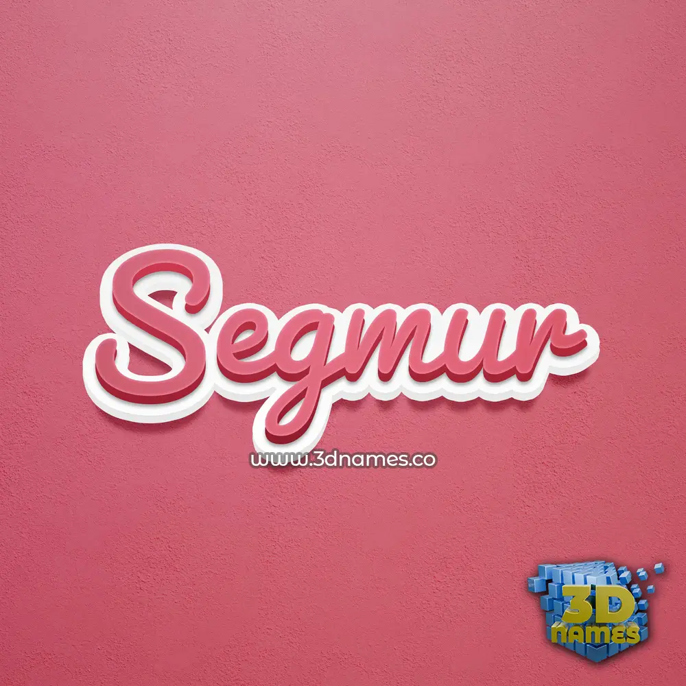 segmur in Red Scribble style - 3D name wallpaper