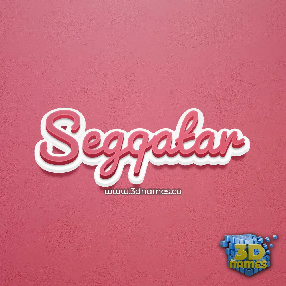 segqatar in Red Scribble style - 3D name wallpaper