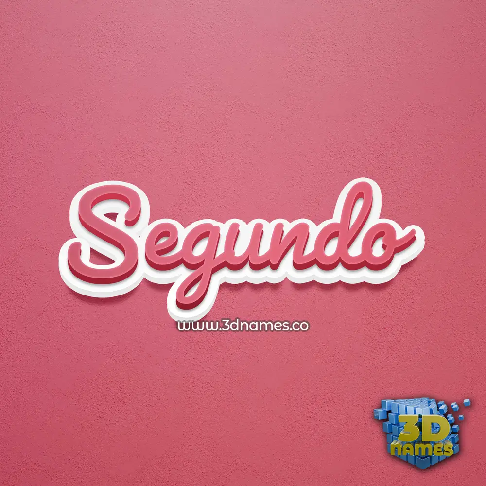 segundo in Red Scribble style - 3D name wallpaper