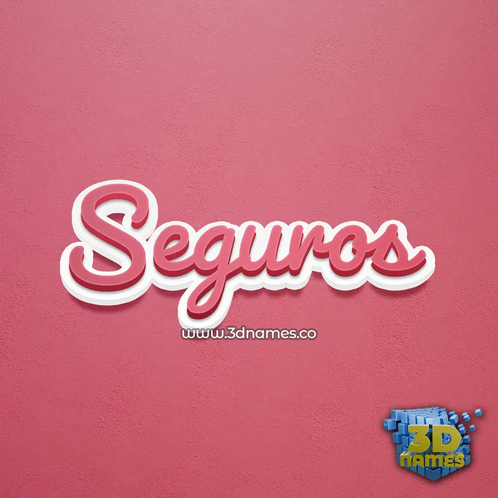 seguros in Red Scribble style - 3D name wallpaper