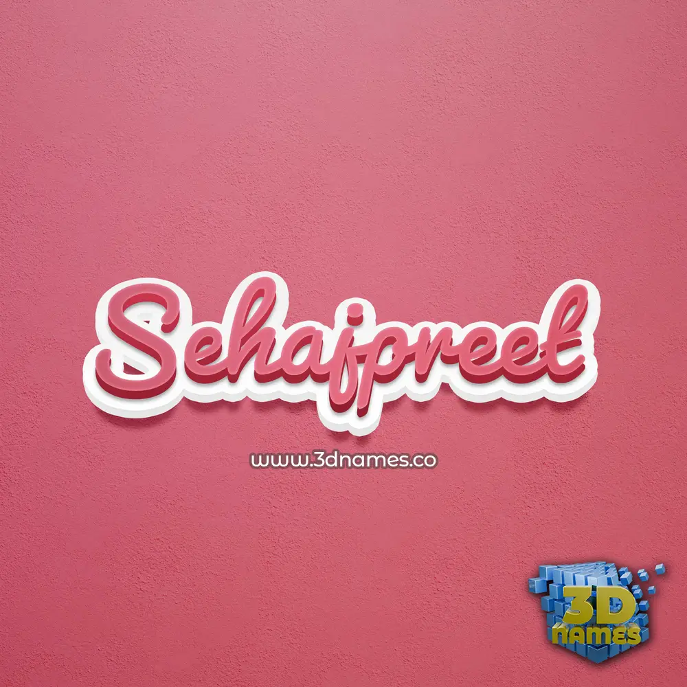 sehajpreet in Red Scribble style - 3D name wallpaper