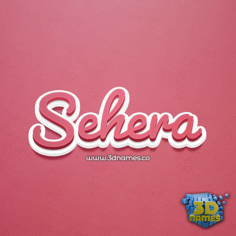 sehera in Red Scribble style - 3D name wallpaper