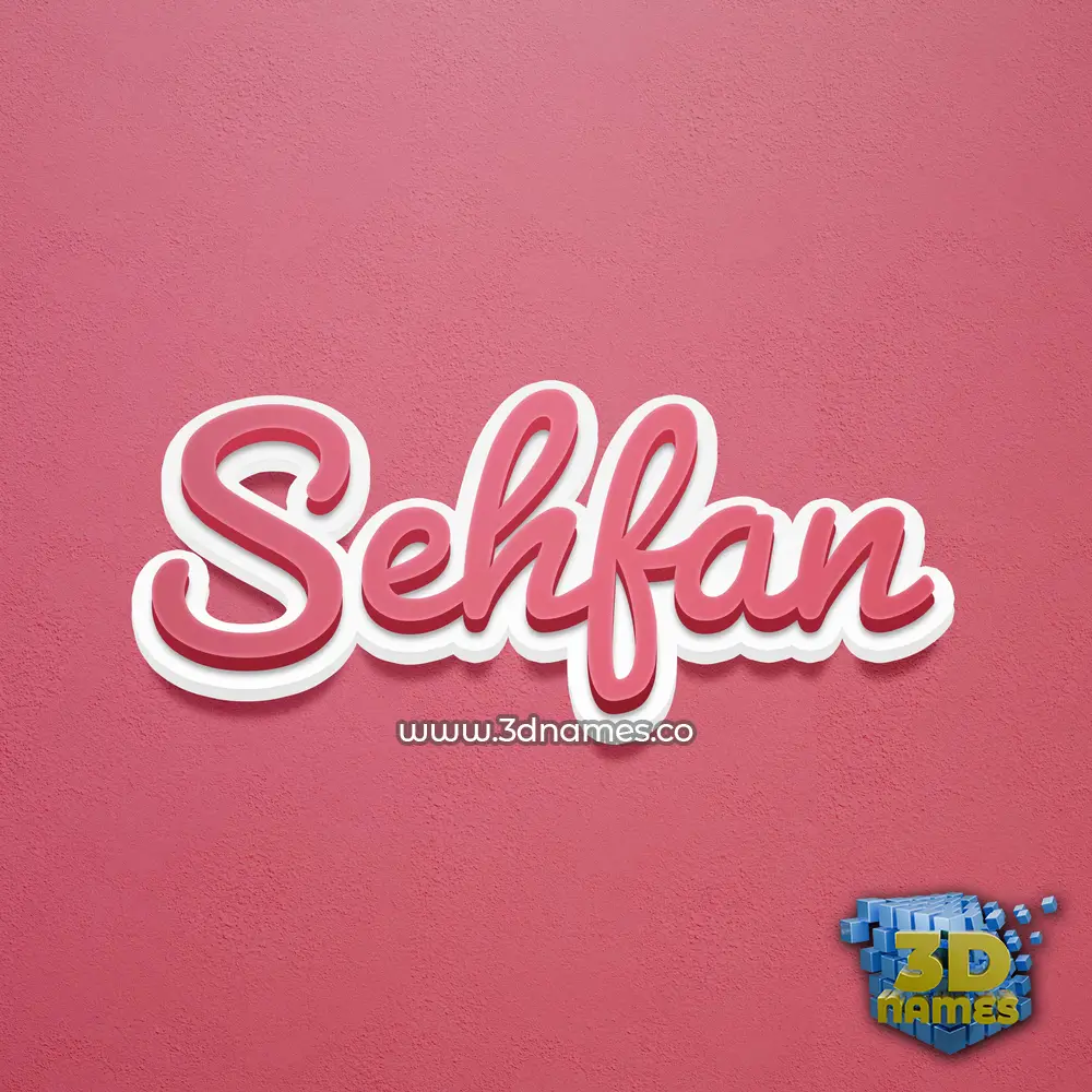 sehfan in Red Scribble style - 3D name wallpaper
