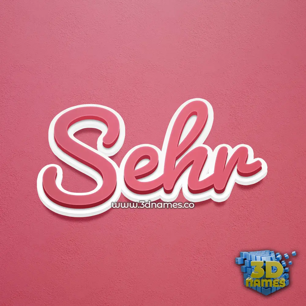 sehr in Red Scribble style - 3D name wallpaper