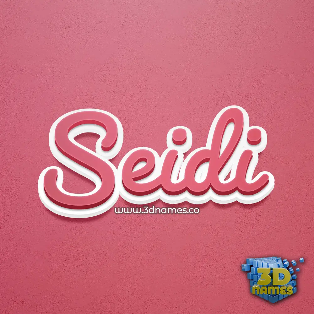 seidi in Red Scribble style - 3D name wallpaper