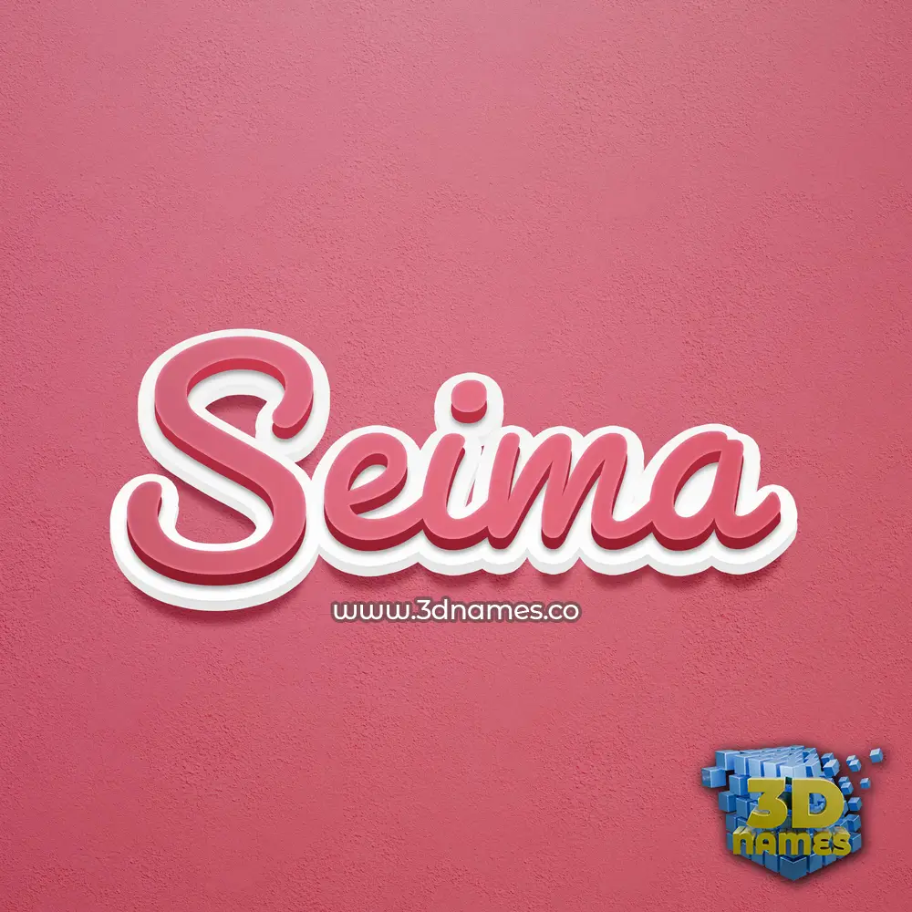 seima in Red Scribble style - 3D name wallpaper