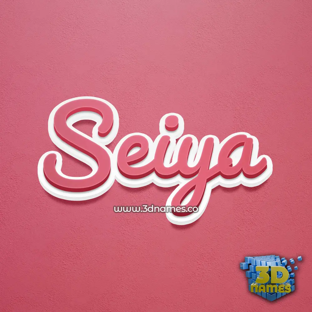seiya in Red Scribble style - 3D name wallpaper