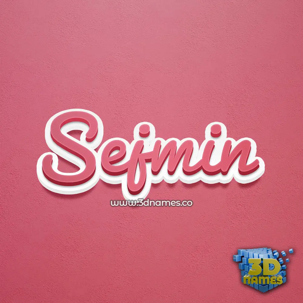 sejmin in Red Scribble style - 3D name wallpaper