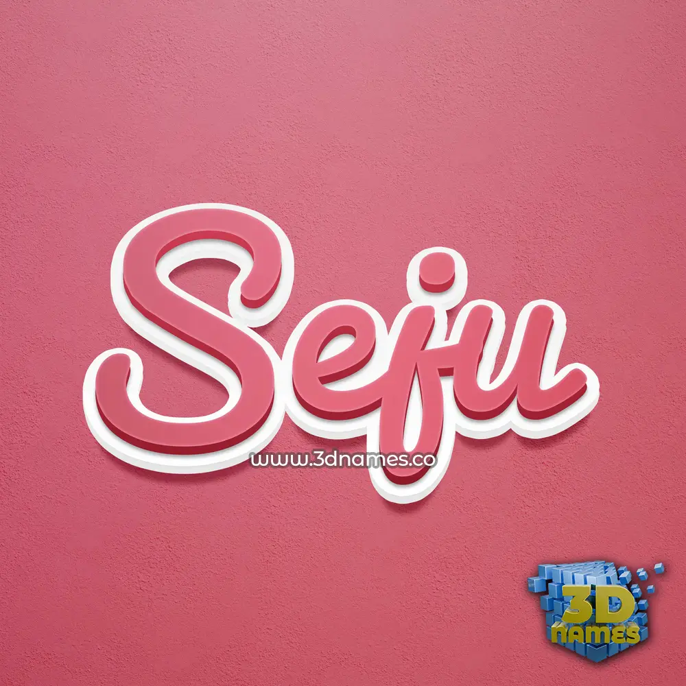 seju in Red Scribble style - 3D name wallpaper