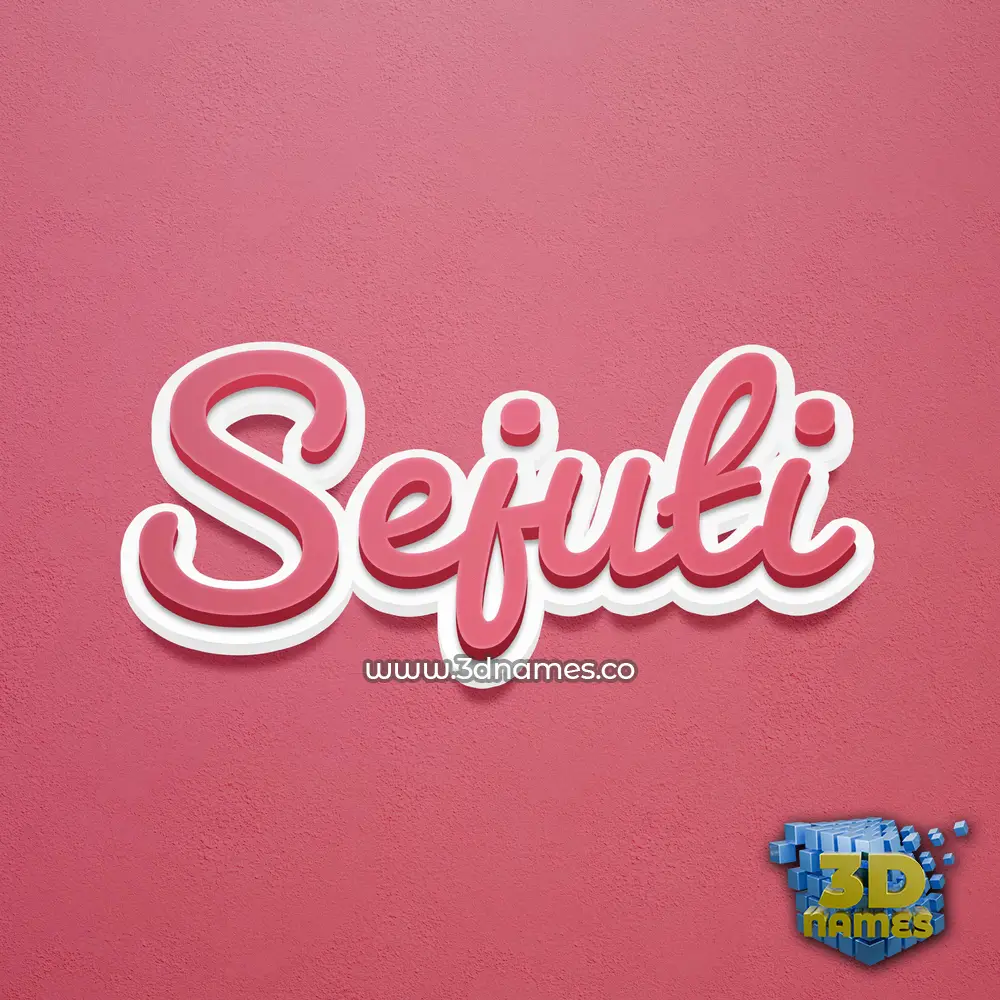 sejuti in Red Scribble style - 3D name wallpaper