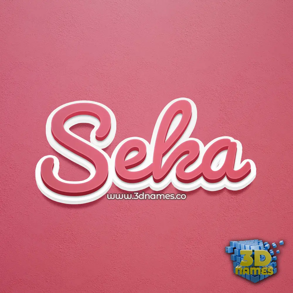 seka in Red Scribble style - 3D name wallpaper