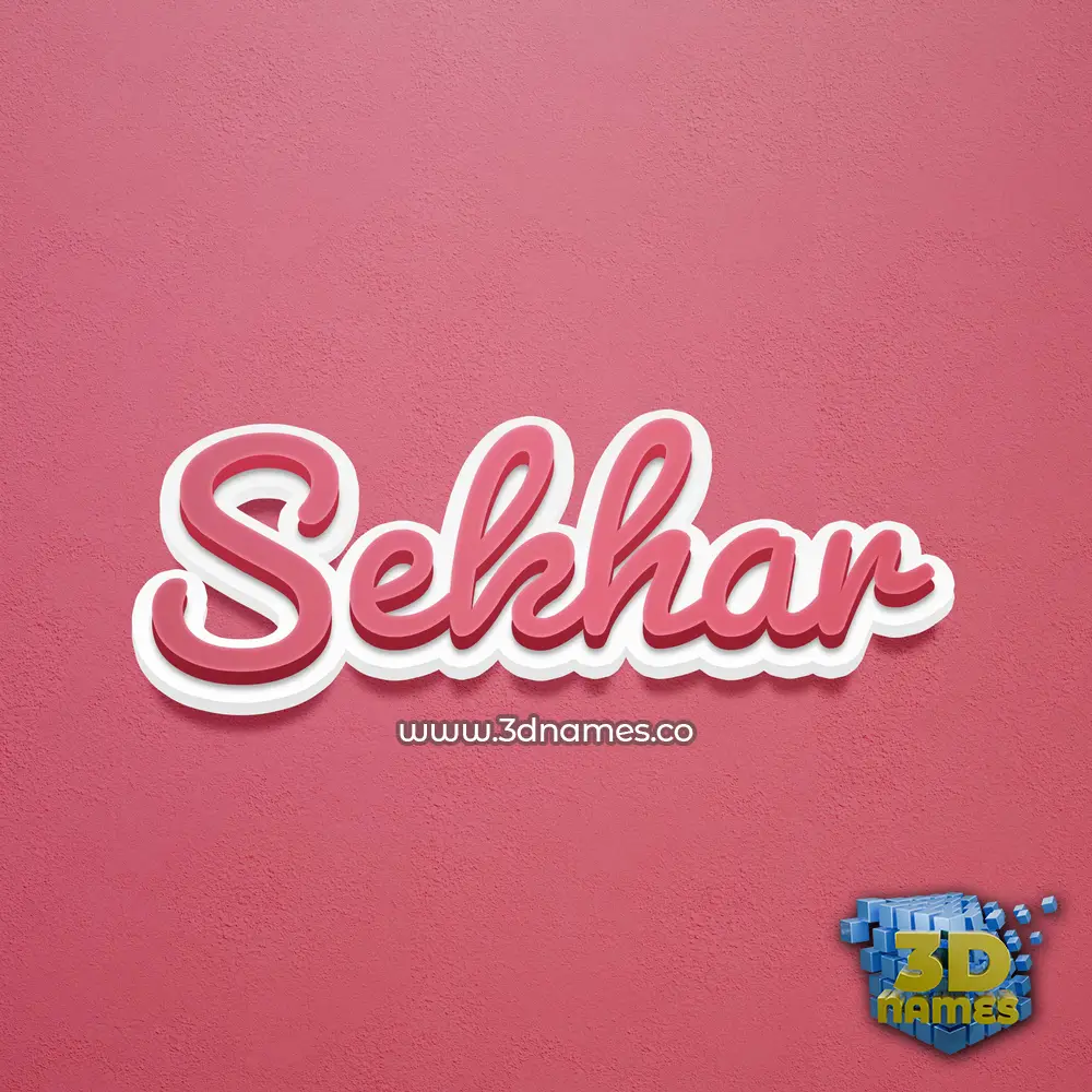 sekhar in Red Scribble style - 3D name wallpaper