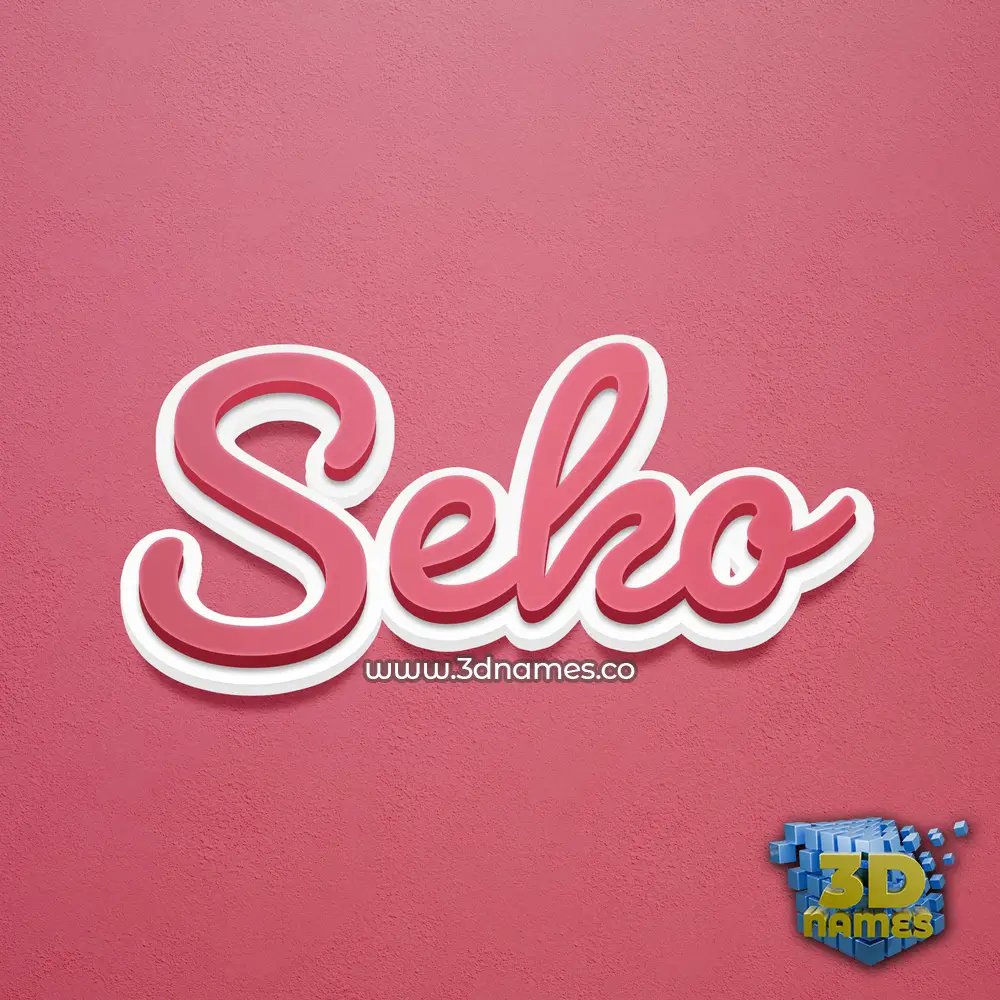 seko in Red Scribble style - 3D name wallpaper